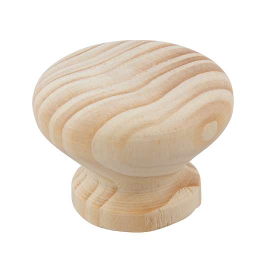 Afbeeldingen van Siro Meubelknop hout - L 35mm/H 26mm/B 35mm vurenhout 