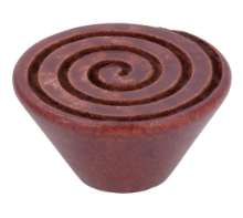 Afbeeldingen van Siro Meubelknop hout - L 30mm/H 14mm/B 30mm beuken donker rood gelakt 