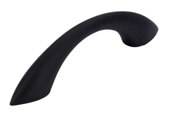 Afbeeldingen van Siro Meubelgreep kunststof - boorafstand 64mm/L 96mm/H 25mm/B 12mm zwart 