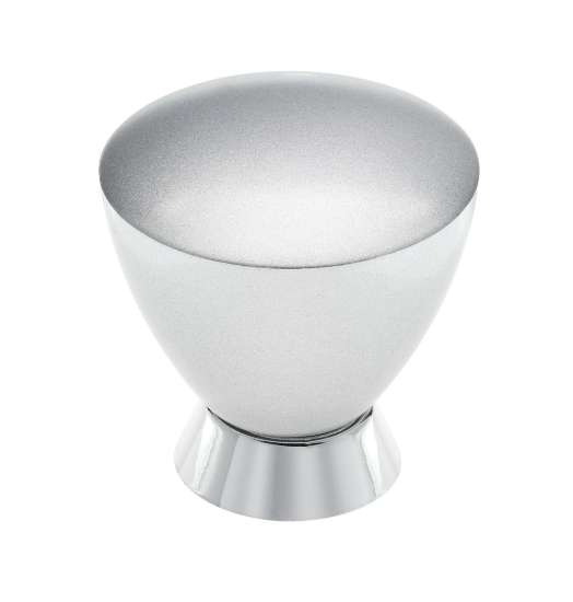 Afbeeldingen van Siro Meubelknop kunststof - L 32mm/H 33mm/B 32mm chroom mat/ glanzend 
