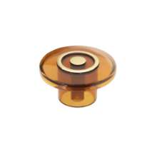 Afbeeldingen van Siro Meubelknop kunststof - L 35mm/H 19mm/B 35mm bruin/goud 