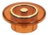 Afbeeldingen van Siro Meubelknop kunststof - L 47mm/H 20mm/B 47mm bruin/goud 