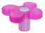 Afbeeldingen van Siro Meubelknop kunststof - L 50mm/H 26mm/B 48mm roze/aluminium 