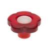 Afbeeldingen van Siro Meubelknop kunststof - L 33mm/H 21mm/B 33mm rood/roze 