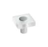 Afbeeldingen van Siro Meubelknop kunststof - L 30mm/H 26mm/B 30mm transparant/ aluminium 