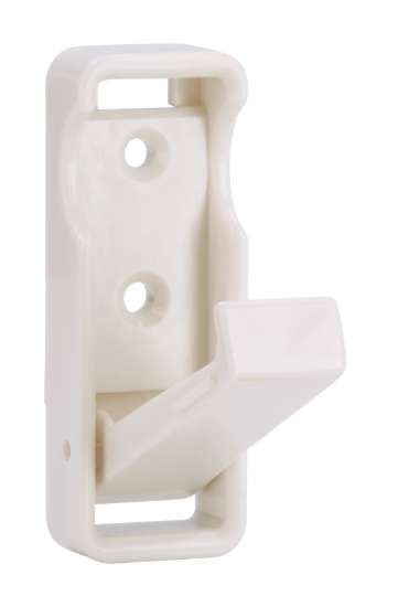 Afbeeldingen van Siro Haak kunststof - boorafstand 20mm/L 70mm/H 57mm/B 25mm scharnierend wit 
