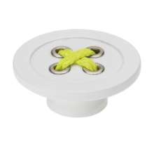 Afbeeldingen van Siro Meubelknop kunststof - L 58mm/H 25mm/B 58mm wit/groen 