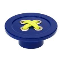 Afbeeldingen van Siro Meubelknop kunststof - L 58mm/H 25mm/B 58mm blauw/groen 