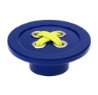 Afbeeldingen van Siro Meubelknop kunststof - L 58mm/H 25mm/B 58mm blauw/groen 