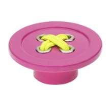 Afbeeldingen van Siro Meubelknop kunststof - L 58mm/H 25mm/B 58mm roze/groen 