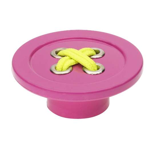 Afbeeldingen van Siro Meubelknop kunststof - L 58mm/H 25mm/B 58mm roze/groen 