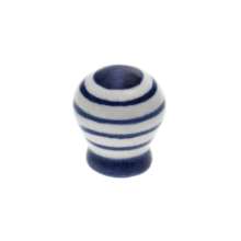 Afbeeldingen van Siro Meubelknop keramisch - L 29mm/H 33mm/B 29mm donker blauw/wit 
