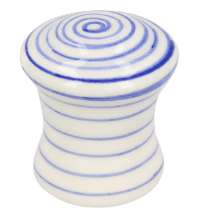 Afbeeldingen van Siro Meubelknop keramisch - L 30mm/H 34mm/B 30mm wit/blauw 