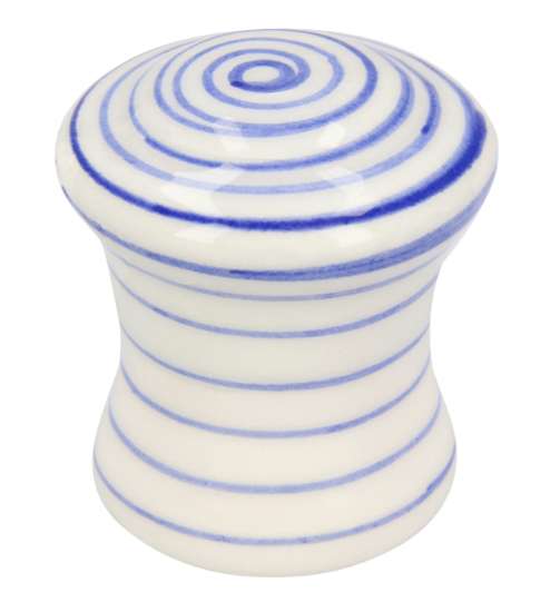 Afbeeldingen van Siro Meubelknop keramisch - L 30mm/H 34mm/B 30mm wit/blauw 