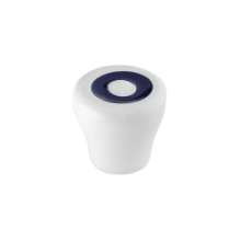 Afbeeldingen van Siro Meubelknop keramisch - L 26mm/H 25mm/B 26mm wit/blauw 