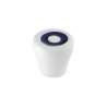 Afbeeldingen van Siro Meubelknop keramisch - L 26mm/H 25mm/B 26mm wit/blauw 