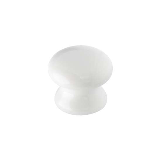 Afbeeldingen van Siro Meubelknop keramisch - L 31mm/H 25mm/B 31mm wit 