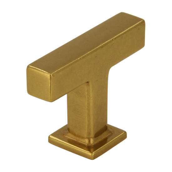 Afbeeldingen van Siro meubelknop metaal - L46mm/B18mm/H34mm - antiek vintage goud