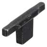 Afbeeldingen van Siro meubelknop metaal - L70mm/B12mm/H28mm - getrommeld ijzer zilver