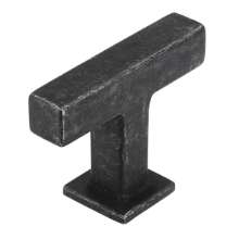 Afbeeldingen van Siro T-knop metalen - L 46mm / B 18mm / H 34mm - getrommeld antiek ijzer