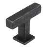 Afbeeldingen van Siro T-knop metalen - L 46mm / B 18mm / H 34mm - getrommeld antiek ijzer