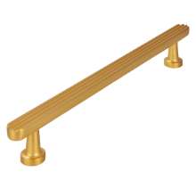 Afbeeldingen van Siro meubelgreep metaal - boorafstand 160mm L198/H29B15mm - mat goud