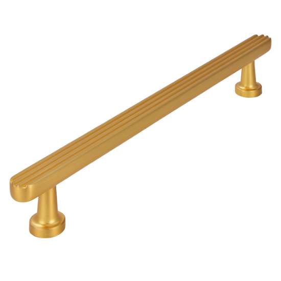 Afbeeldingen van Siro meubelgreep metaal - boorafstand 160mm L198/H29B15mm - mat goud