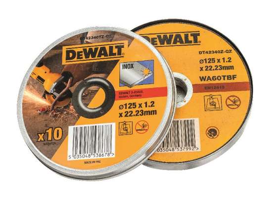 Afbeeldingen van DeWALT Doorslijpschijf inox 125x1x22,2mm in blik DT42340TZ