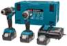 Afbeeldingen van Makita DLX2180TJ1 combiset DHP484 + DTD153 3x accu 5.0Ah, lader, in Mbox