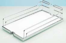 Afbeeldingen van Hettich Arena CLASSIC antislip-inhangplateaus, 350 x 462 x 106 mm, verchroomd