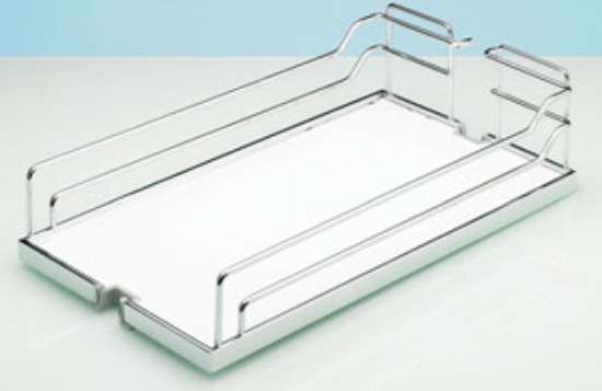 Afbeeldingen van Hettich Arena CLASSIC antislip-inhangplateaus, 350 x 462 x 106 mm, verchroomd