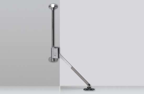 Afbeeldingen van Hettich Klephouder Klassik D met lager L 258 D / 400, links, vernikkeld