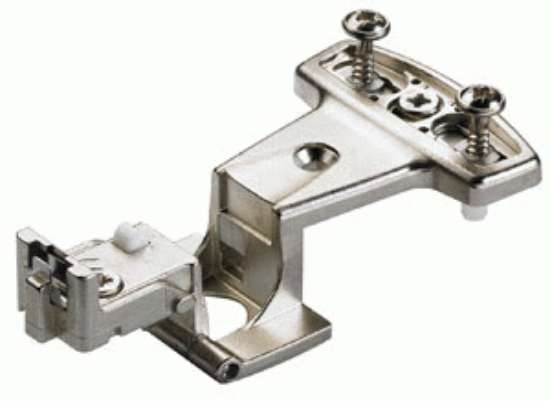 Afbeeldingen van Hettich Basisscharnier Selekta Pro 2000,  270 °, opdek 15 mm, met spreidpluggen, vernikkeld