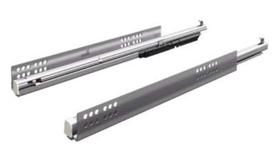 Afbeeldingen van Hettich ladegeleiders Quadro V6+ voor Push to open Silent, NL 620 mm, EB 10,5 mm, links en rechts