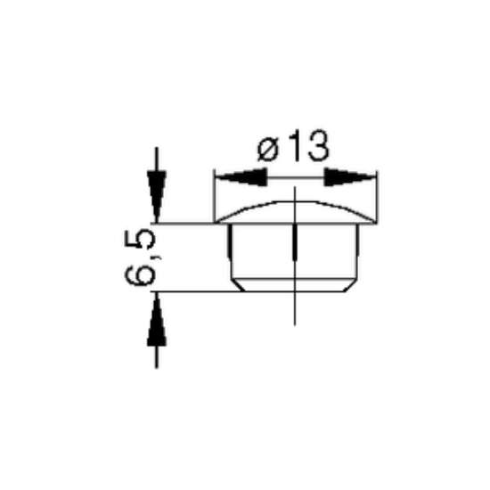 Afbeeldingen van Hettich Afdekkap, voor boordiameter 10 mm, wit