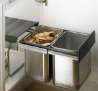 Afbeeldingen van Hettich Bin.it Duo II - 400 Inbouw-afvalemmer, 345 x 490, roestvrij staal, antraciet
