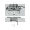 Afbeeldingen van Hettich Selekta Pot TH 32, 52 x 5,5 mm, voor schroefbevestiging, vernikkeld