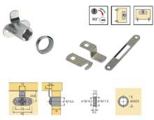 Afbeeldingen van Hettich Set cilinderhefboomslot, Z23, ø 18 mm
