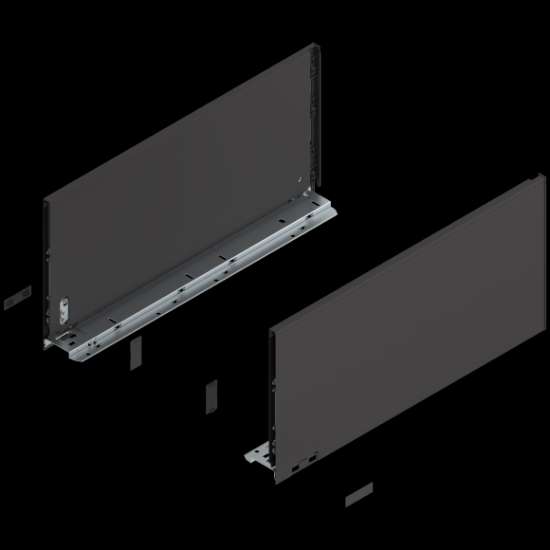 Afbeeldingen van Blum zijwanden Legrabox - nominale lengte 500 hoogte F - carbon zwart 770F5002S