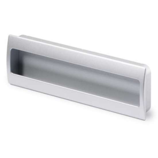 Afbeeldingen van Hettich greep om in te laten Misnia, boorafstand 160, L 180 mm, B 54 mm, H 18,5 mm, Aluminiumkleurig