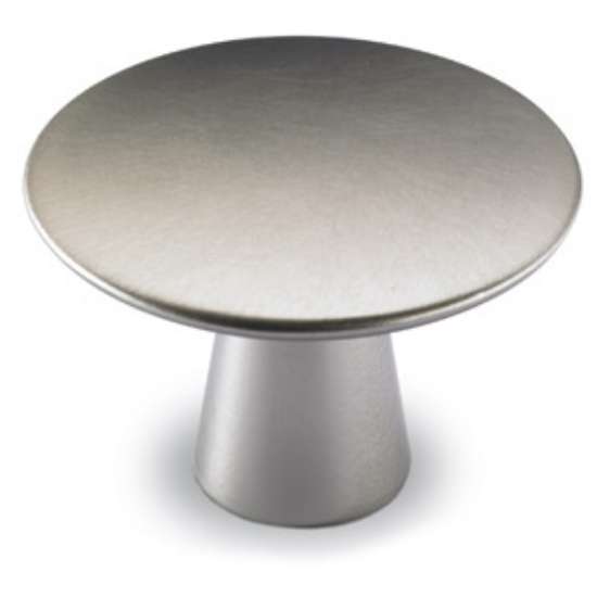 Afbeeldingen van Hettich Knop Issa, H 27 mm, ø 40 mm, roestvrij staal finish geborsteld