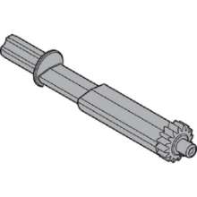 Afbeeldingen van Blum syncro-adapterstuk tandrad TIP-ON - TANDEM voor corpusbreedte > 1200mm - Ral 7035 lichtgrijs T55.000RF