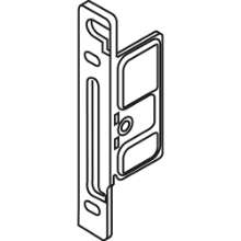 Afbeeldingen van Blum staalbox front links - om te schroeven - vernikkeld ZSF.1700