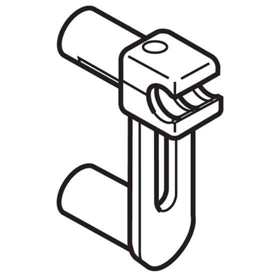 Afbeeldingen van Blum relingklem - voor dwarsreling dubbel - donkergrijs ZRU.00Z0.01REL-HAL