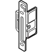 Afbeeldingen van Blum staalbox front links - om te schroeven clipversie - vernikkeld ZSF.1200