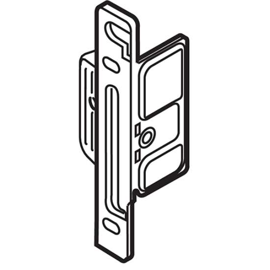 Afbeeldingen van Blum staalbox front links - om te schroeven clipversie - vernikkeld ZSF.1200