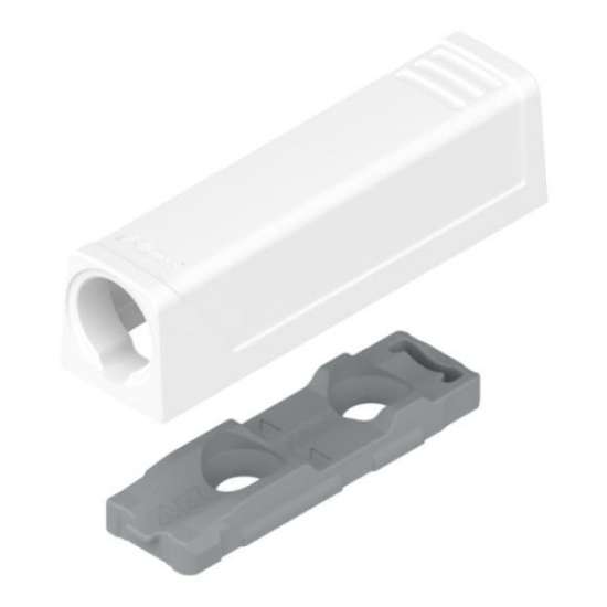 Afbeeldingen van Blum TIP-ON adapterplaat - recht A20/17 - zijdewit 956.1201