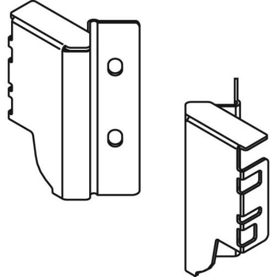 Afbeeldingen van Blum Rugwandhouder - L+R onder 45° voor hoekkast M-lade TANDMEBOX antaro Z30M000S.45EC