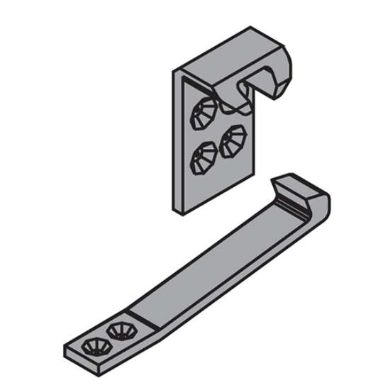 Afbeeldingen van Blum Uittrekvergrendeling Tandem - type 55x/56xH - wit 2955600