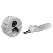 Afbeeldingen van Blum Corpusverbinder - verbinderdoos Ø 25mm met spreidstift - wit 40.0200N